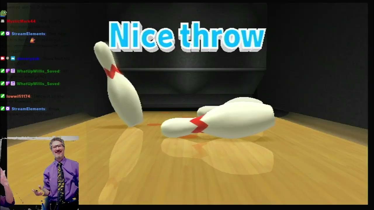NICE throw! (My friend makes the CRAZIEST bowling shot in Wii Sports
