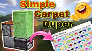 Minecraft 1.19 : SIMPLE CARPET DUPER Glitch Farm || Java / Bedrock/ xbox/ window10