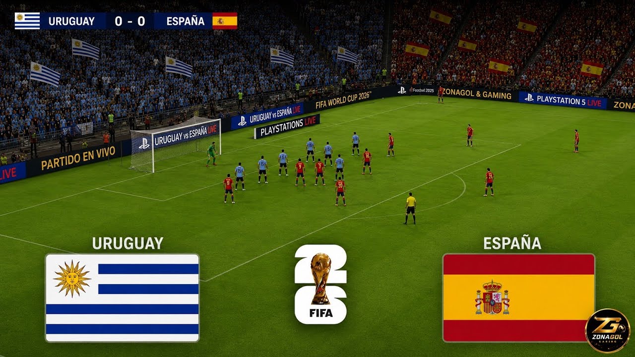 Uruguay vs España Mundial2026 | Simulación Realista PES2021 | Full match