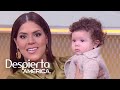 Muy emocionada, Francisca le dio la bienvenida a baby Gennaro por primera vez en Despierta América