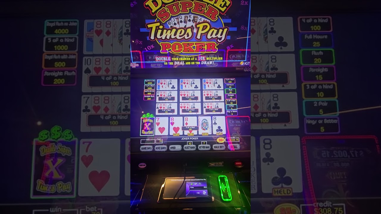 ultimate x joker poker, dealt 4 , can we get 5 #videopoker - YouTube