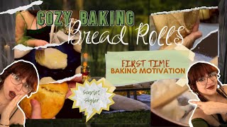 Cozy Spring Baking | First time attempt at bread rolls | Spring Relaxation