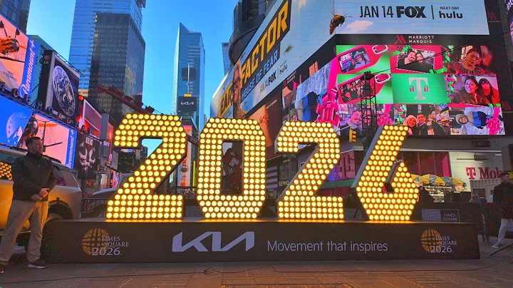 NYC Times Square New Years Eve 2026 Preparation 4K NYC 2026 Numerals at Times Square Manhattan NYC