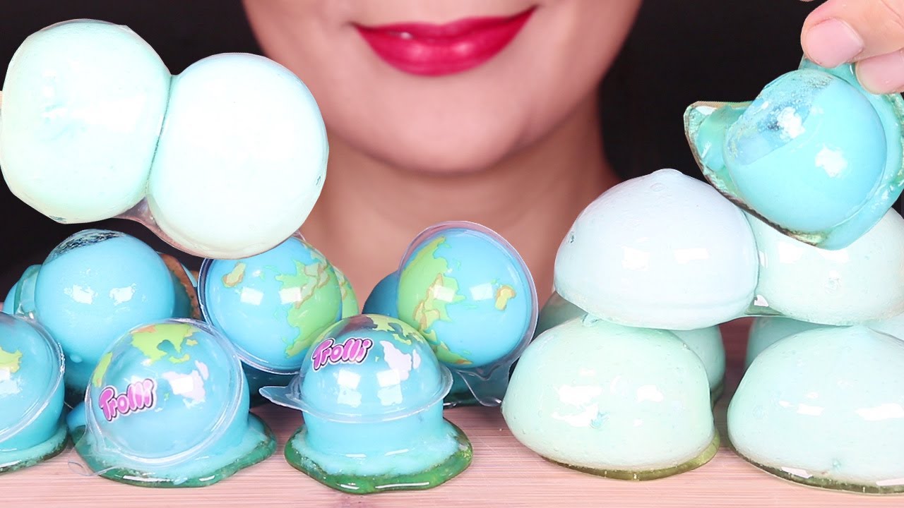 ASMR Tanghulu Candied Planet Gummi(Earth Jelly), Marshmallows탕후루(지구젤리,마쉬멜로우) 리얼사운드 먹방 Mukbang