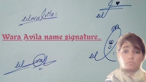 Wara Avila name signature#wonderful  ideas#name signature with arooj