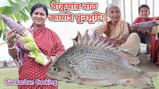 আজ দুপুরে দাঁতনে মাছ রান্না করলাম সঙ্গে মোচার বড়া ও আমের চাটনি! Sundarban Cooking