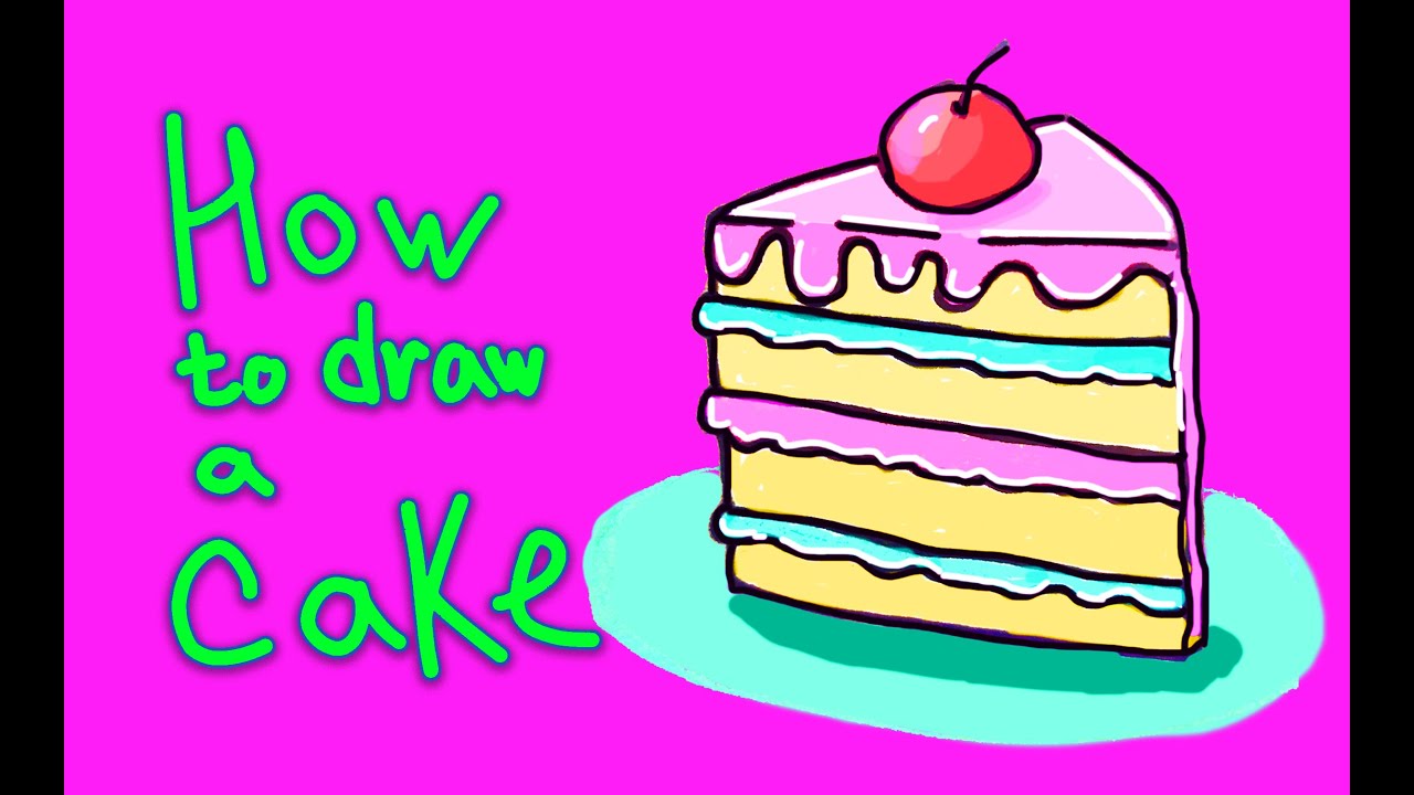How to draw Cake? VERY SIMPLE drawing! Easy for beginners YouTube