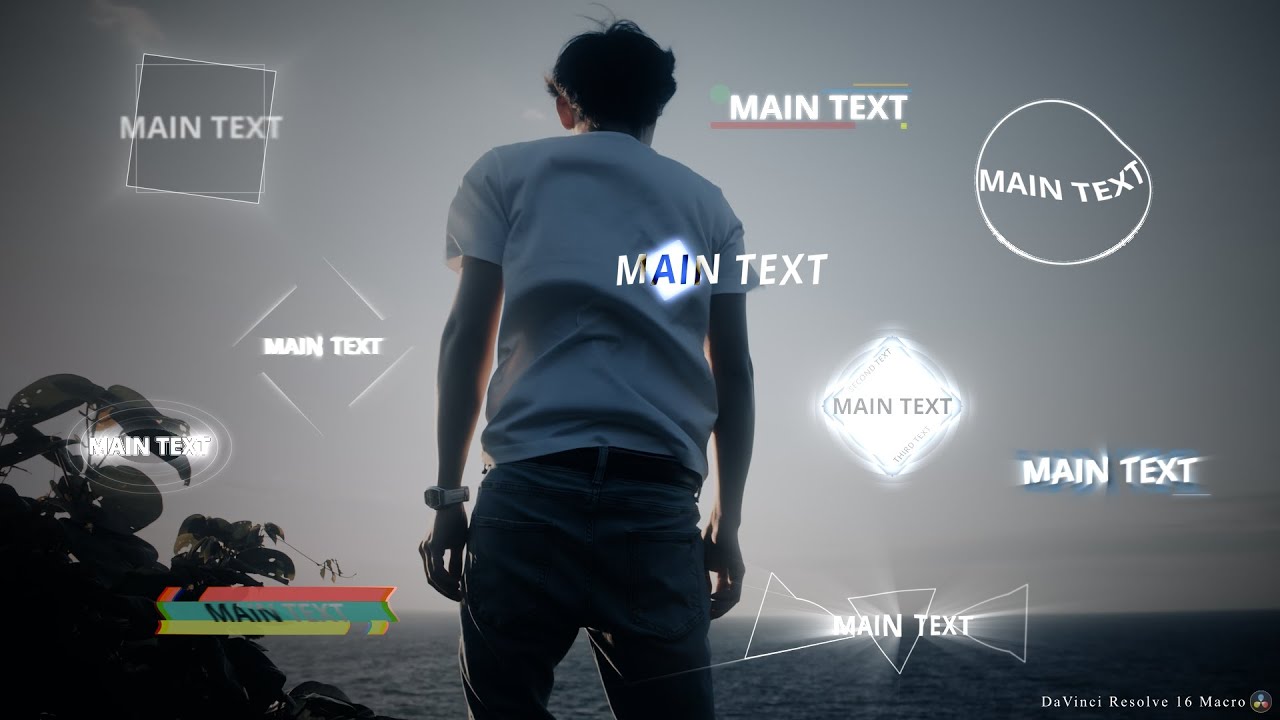 Davinci Resolve テキストテンプレート 全10種 Titles Template Vol 2 Youtube