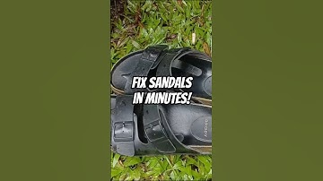 Easy trick to fix sandals at home! save time & money with this simple lifehack #shortvideo #diy