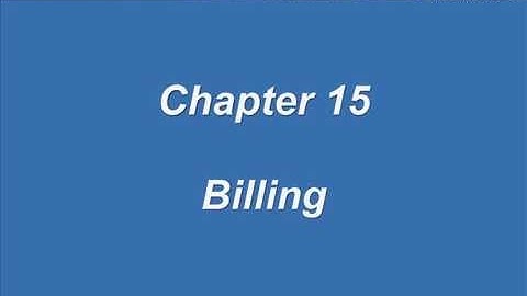 ShopPAK Video Tutorials: Chapter 15 - Billing
