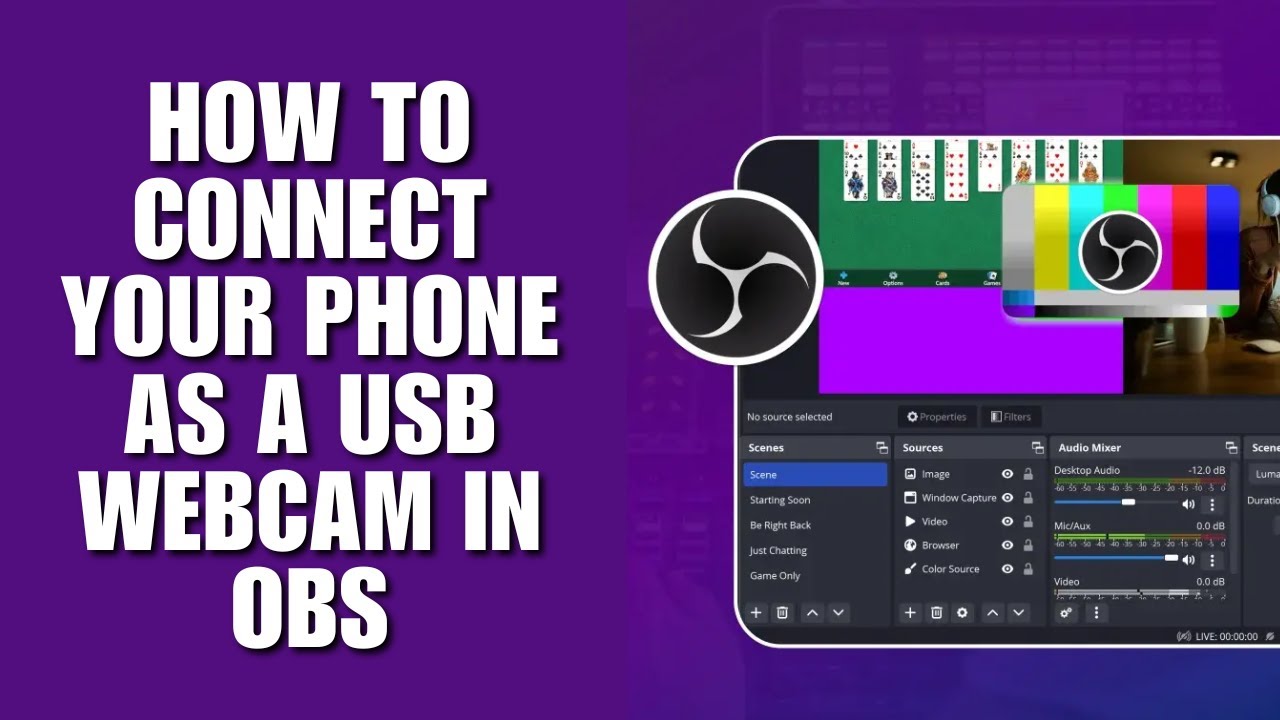 How to Connect Your Phone as a USB Webcam in OBS (Step by Step Tutorial ...