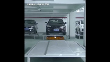 unique parking system with mobile crane