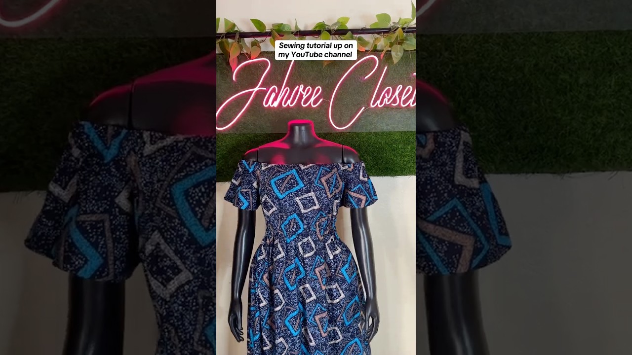 Sewing Transition for an Off-shoulder Maxi Dress 