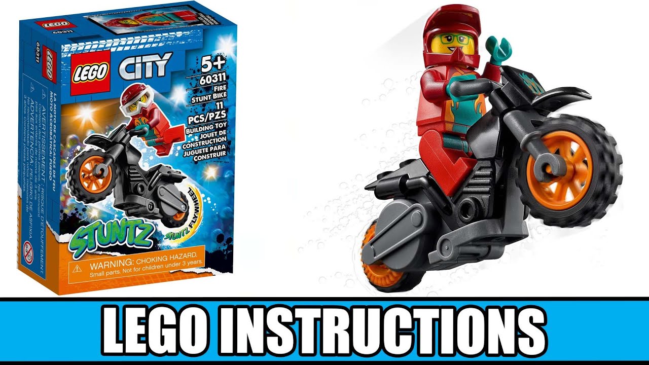 Fire Stunt Bike LEGO instructions