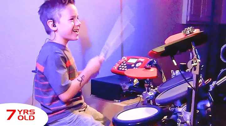 LOCKED OUT OF HEAVEN (7 year old drummer) Drum Cover by Avery Drummer Molek