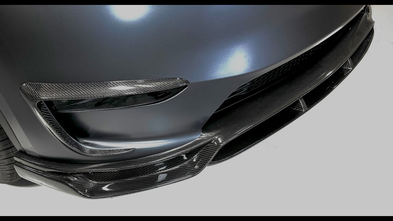 Model Y 2023 Front Bumper Lip Rear Spoiler Carbon Fiber Body Kit