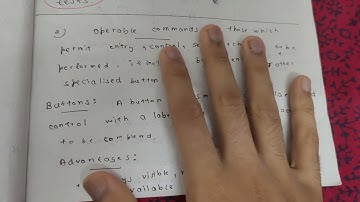 what is operable command/control? explain button usage, advantage and disadvantage 18cs734 uid