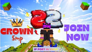 🔗Best Minecraft CROWN SMP! 👑 | Ultimate Events And Challenges⚔️ | Java/Pe Supportive | Join Now 🚀