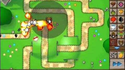 Bloons Tower Defense 5 Track 1 Walkthrough Hard PERFECT