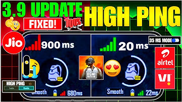 3.9 UPDATE🔥INSTANTLY FIX😍HIGH PING PROBLEM IN BGMI🔥OFFICIAL SETTING GET 50 MS PING BGMI PING SOLVE