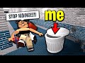 TROLLING IN ROBLOX DISGUISED AS A TRASH CAN