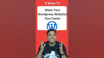 6 Ways To Make Wordpress Websites Run Faster  #wordpress #speed #performance #websitespeed #shorts