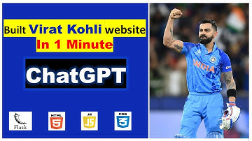 I used ChatGPT to make Virat Kohli Website in 1 Minute #openai #1 #chatgpt #viratkohli