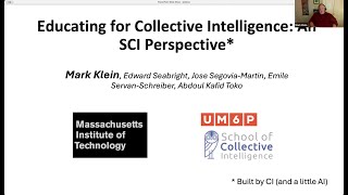 Mark Klein — Educating for Collective Intelligence: An SCI Perspective