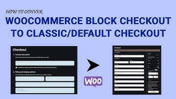 How to convert blocks checkout to classic checkout or default woocommerce checkout