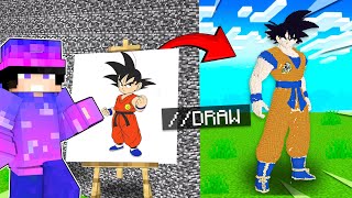 MINECRAFT NOOB VS PRO : i Cheated with DRAWING MOD