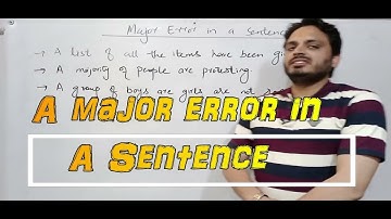 A major error in a sentence | By Syed Ali Raza Kazmi