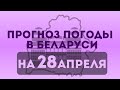 Прогнозы погоды в Беларуси на 28 апреля 