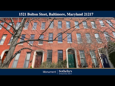 1521 Bolton Street, Baltimore, MD home video tour