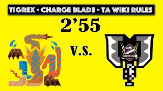 [Xbox] 2'55 Charge Blade Solo - Tigrex - TA Wiki Rules - MHW Iceborne - ティガレックス チャージアックス ソロ