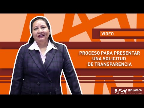 Proceso para presentar una solicitud de transparencia