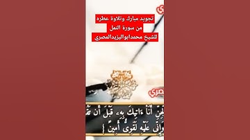 تجويد مبارك وتلاوة عطره للشيخ محمدابواليزيدالمصري