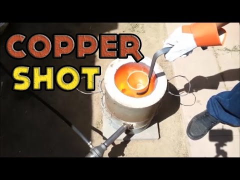 How to Make Copper Shot Part 1 From Scrap Copper Using Metal Melting ...