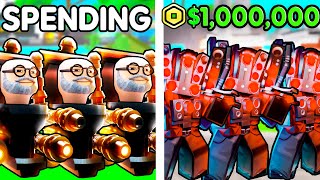 I Spent 1,000,000 ROBUX For EVERY NEW UNIT In Skibidi Toilet Tower Defence!