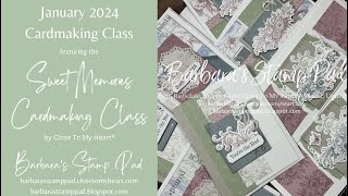 January 2024 Sweet Memories Cardmaking Workshop