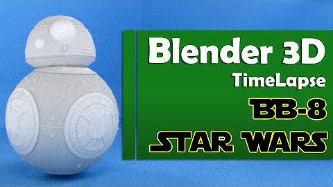 Timelapse: BB-8 (Star Wars) in Blender 3d