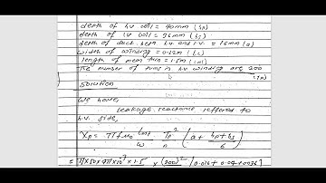 Numerical 18: calculate the leakage reactance referred to the high voltage (HV) side of the tr