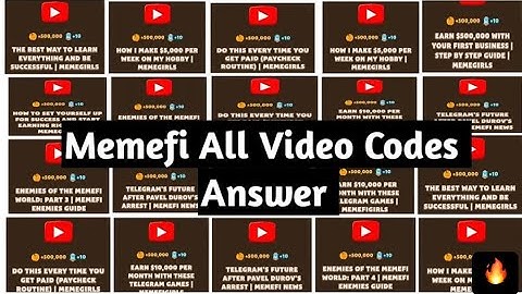 Memefi All Video Codes And Answer Today | memefi video code | #memefi #codes #memeficode