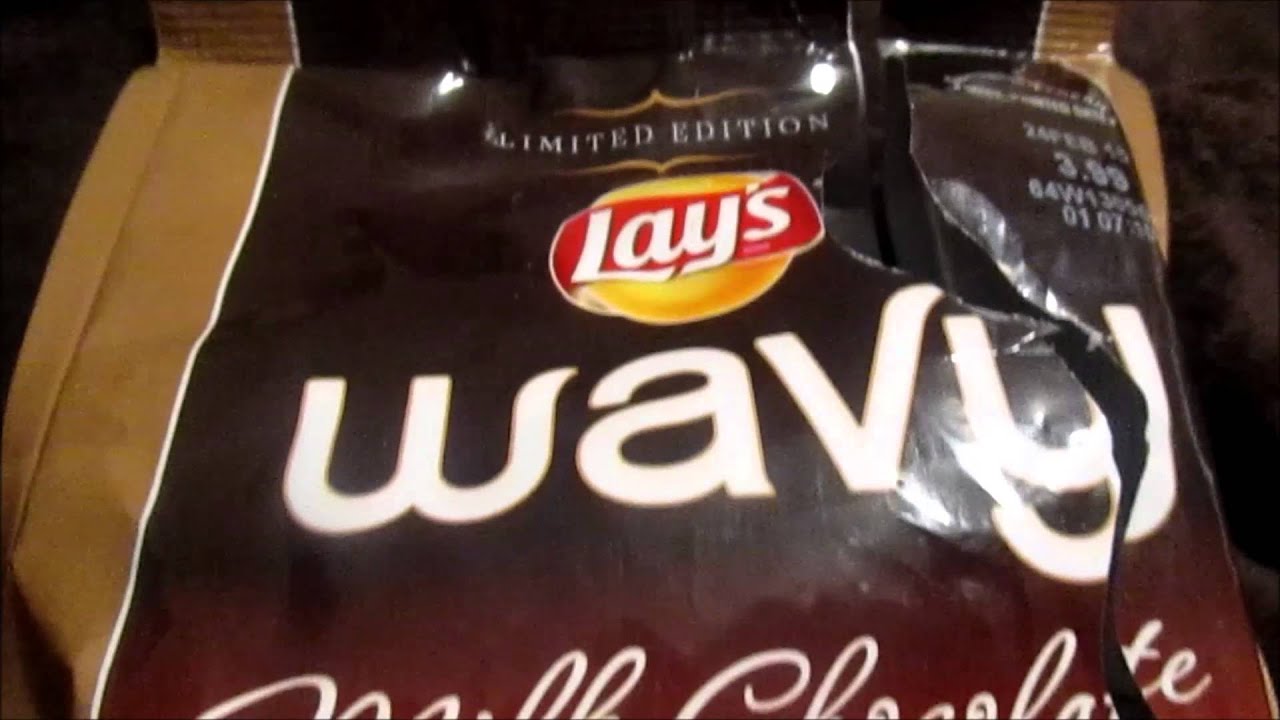 Lays Wavy Chocolate Covered Potato Chips Review YouTube