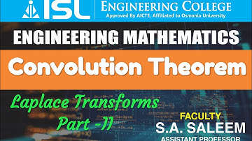 Convolution Theorem | Laplace Transforms | Part - II