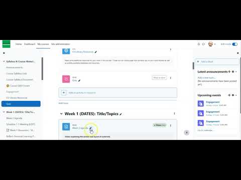 How to Edit Content in Moodle 4.0 - YouTube