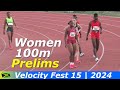 Jodean williams  natasha morrison  tina clayton  women 100m prelims  velocity fest 15