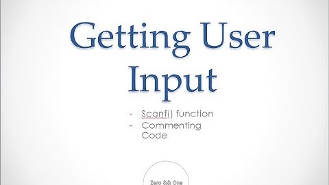 C Programming Zero to One - #3-How to get Keyboard input?