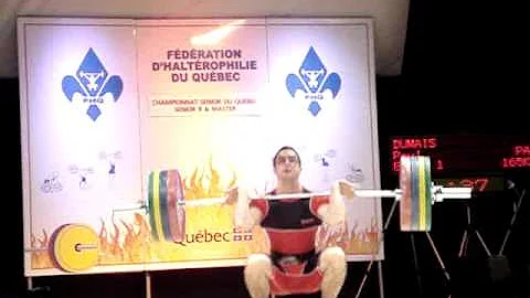 Paul Dumais Quebec Championship 165 KG Clean and j...