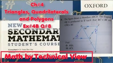 Ex#4B Q#8|Ch#4 Triangles, Quadrilaterals and Polygons|APS Math Class 7 #apsmath #mathbytechnicalview