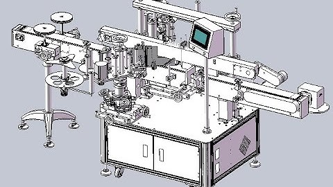 Packing machine || 3Dmodel design||  Automatic double side labeling machine #000001
